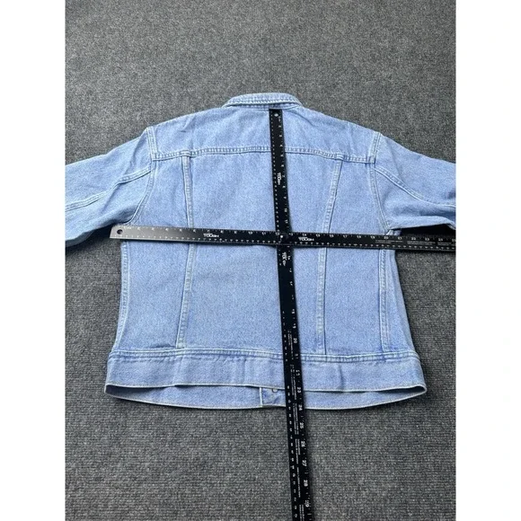 Mens Denim Lee Riders Trucker Blue Button Jacket Short Fit 90s, Size M